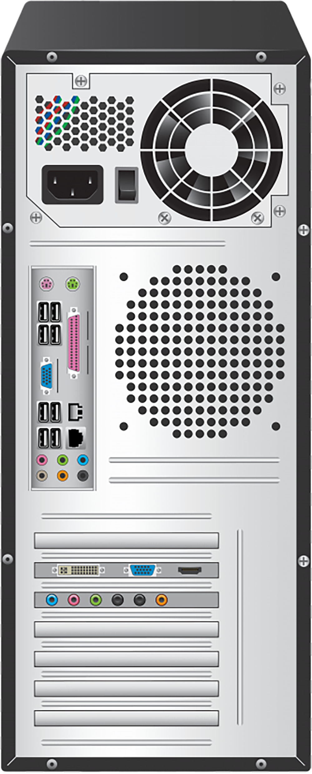 Computer Rear View